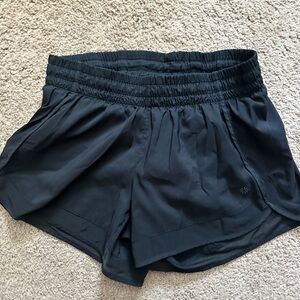 Athleta Black Athletic Shorts with Elastic Waistband